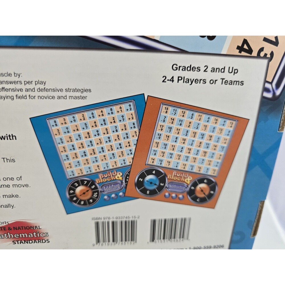 Build & Block Addition Subtraction Math Learning Board Game Grades 2+ Complete - Picture 8 of 10